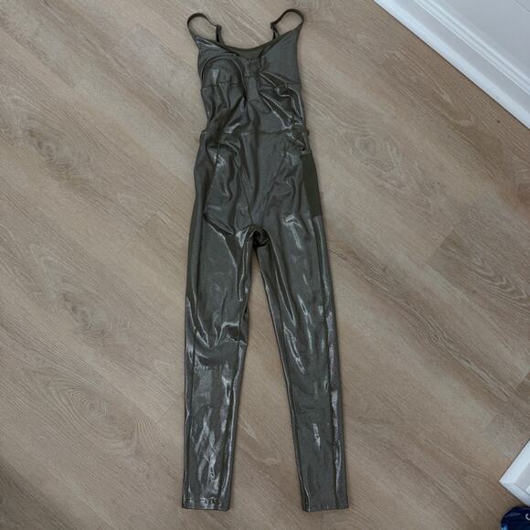 Women’s Adidas Ivy Park Beyoncé V Neck Metallic Cat Suit Size Small - Picture 10 of 12